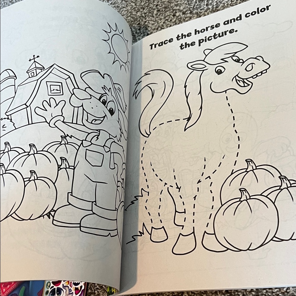BNWT Halloween and Pumpkin Patch Activity/Coloring/Sticker Book Bundle! - Picture 7 of 11